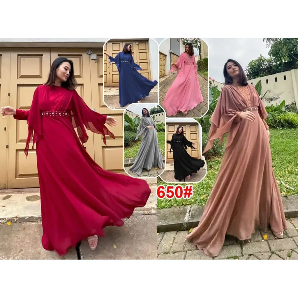 [VM] - 650/ Aulia Dress/ Busui Friendly / Fashion Wanita/ Bahan Ceruty. Dress Cantik Ceruty Muslim Wanita