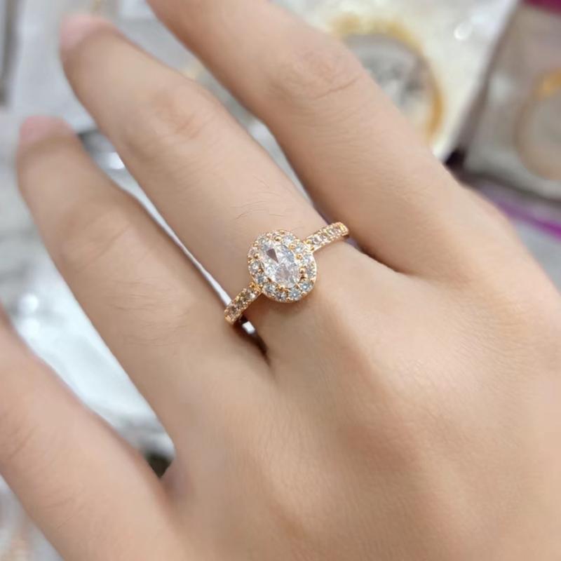 Cincin Wanita Model Mata Oval Warna Biru Hijau Elegan Aksesoris Perhiasan Rings Elegan Dewasa Hadiah 4