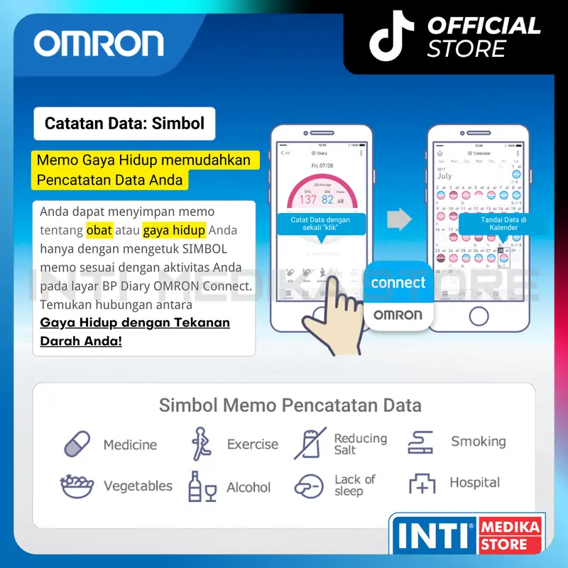 Omron Tensimeter Digital 7140T Connect Bluetooth | Dapat Dipakai Sehari-Hari 3