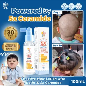 BIPSY HAIR LOTION 5X CERAMIDE 100ml [FREE ONGKIR] - Menutrisi Rambut Bayi - Penumbuh & Penebal Rambut Bayi