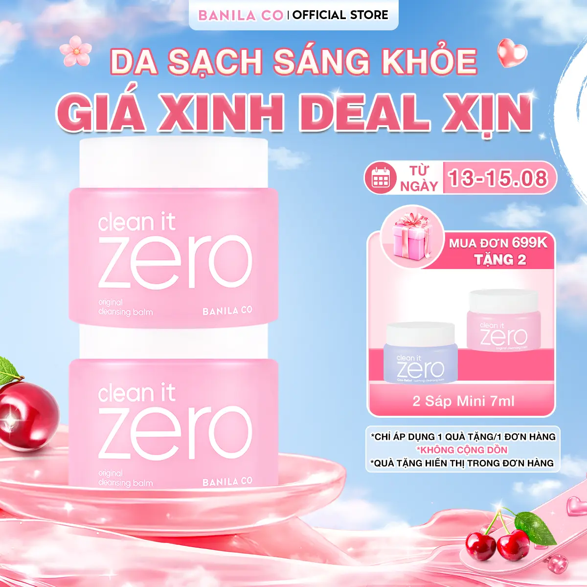 Combo 2 Sáp Tẩy Trang Banila Co Clean It Zero Cleansing Balm Original 180ml - Dành Cho Mọi Loại Da