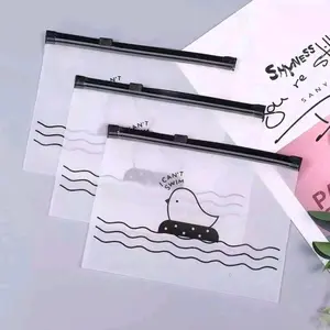 POUCH MULTI FUNGSI /  ZIPPER BAG ORGANIZER TRANSPARAN ( Motif Burung )