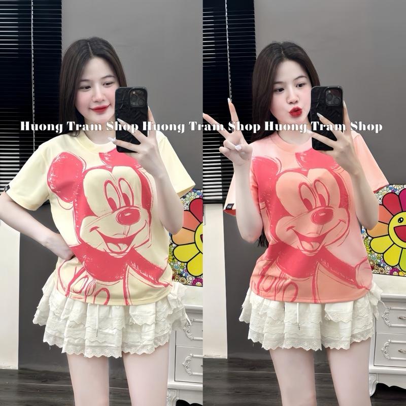 (Deal Sale )ÁO CHUỘT MK MOUSE IN 2 MẶT - Áo thun babytee form vừa (35-55kg) , chất cotton 4 chiều mềm mát , Hương Trầm Shop , Áo thun nữ form vừa