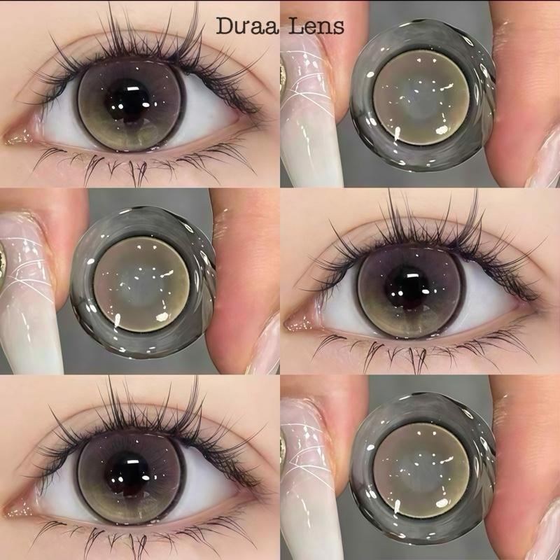 DƯAA LENS Kính Áp Tròng Nâu Alice Brown Hiệu Ứng Vân Nổi Douyin