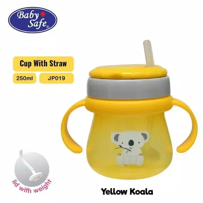 Baby Safe JP019 Training Cup With Weighted Straw Bandul [250ml] 2