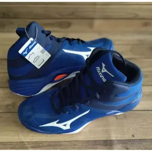(BISA Cod)Sepatu Voli Volly Ball Mizu_NO THUNDERS BLADE Mid/Sepatu Olahraga/Bonus Kaos Kaki/Sepatu Volly Mizu_No Thandersbland Wave Tornado Ispira/Sepatu Badminton Pria/Sepatu Lari Pria/Sepatu Joging Pria/Sepatu Volley/Sepatu Sport Terkini/Sepatu Sport