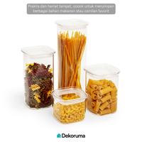 Gambar Dekoruma YUMIKO Toples Kotak Serbaguna / Toples Cemilan / Toples Bahan Makanan 1600 ml dari Dekoruma Official Store Kab. Bekasi 5 Tokopedia