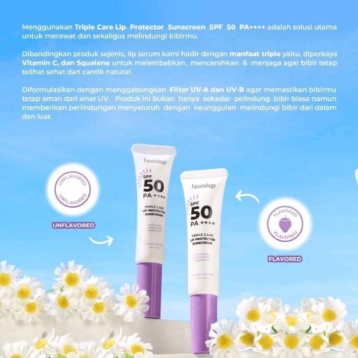FACETOLOGY TRIPLE CARE LIP PROTECTOR SUNSCREEN SPF 50 PA++++ 1