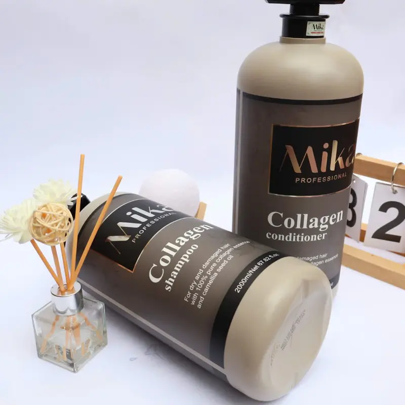 Dầu Gội Xả Collagen Mika Hương Nước Hoa Sang Chảnh Kiểm Soát Dầu Thừa 4000ml/Cặp 6