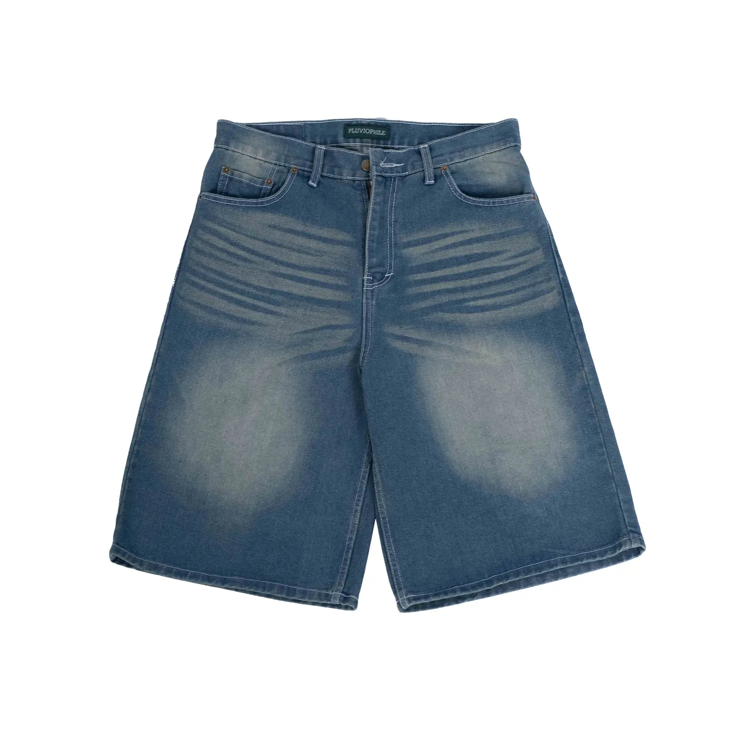 Pluviophile - Celana Jorts Pants Blue Retro Ethereal Series Celana Pendek Unisex