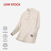 Gambar DUHA Baju Koko Linen Stripes Pull Over Lengan Panjang - White Sand - Sayf dari Duha Muslim Wear Kota Tangerang 1 Tokopedia