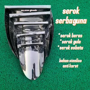 SEROK SERBAGUNA SEROK BERAS,SEROK GULA,SEROK TEPUNG BAHAN STENLISS Alat Dapur Stainless Steel