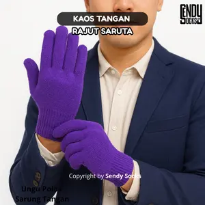 Sarung Tangan Rajut Ungu Polos Hangat Stylish  Cocok untuk Pengendara & Anti Dingin - Sendy Socks