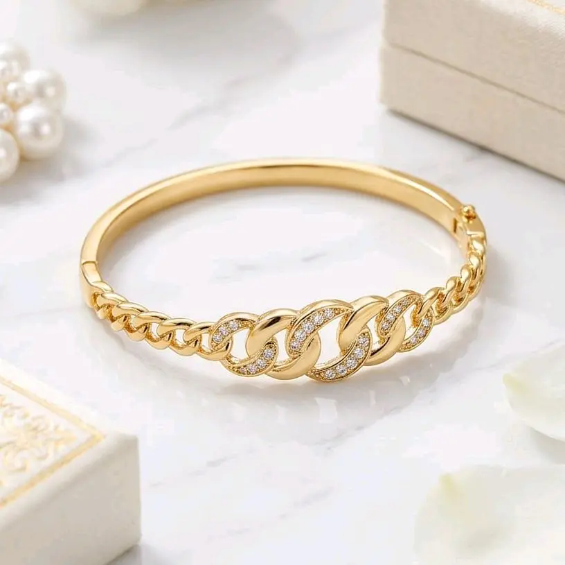 Gelang Bangle Model Rantai Permata