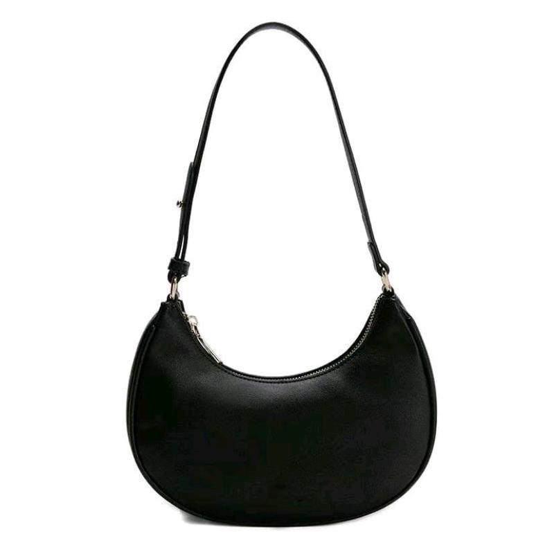 [BELI LOKAL] Moonbag Tas Bahu Wanita Selempang Cewek Murah - Tas Bulan Perempuan Viral - Shoulder Bag - Slingbag kekinian - Tebal - Resleting. 5