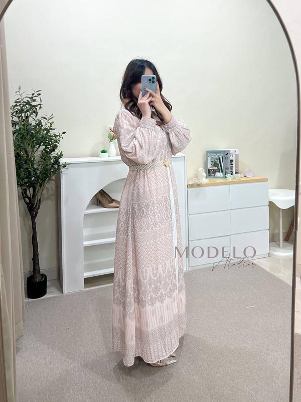 Clemira Dress Set Outer PREMIUM 2in1 / Gamis Ceruty Inner Outer free belt / MODELO 3