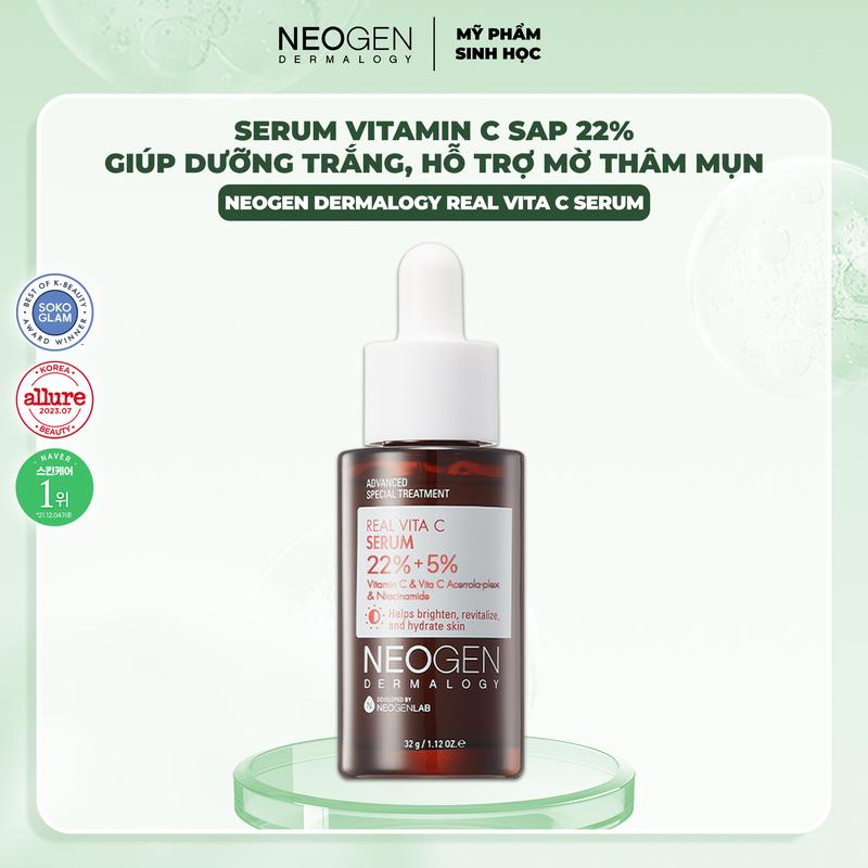 [NEOGEN x Upbase] Serum Giúp Mờ Thâm, Hỗ Trợ Dưỡng Trắng Da Vitamin C 22% SAP Neogen Dermalogy Real Vita C 32g