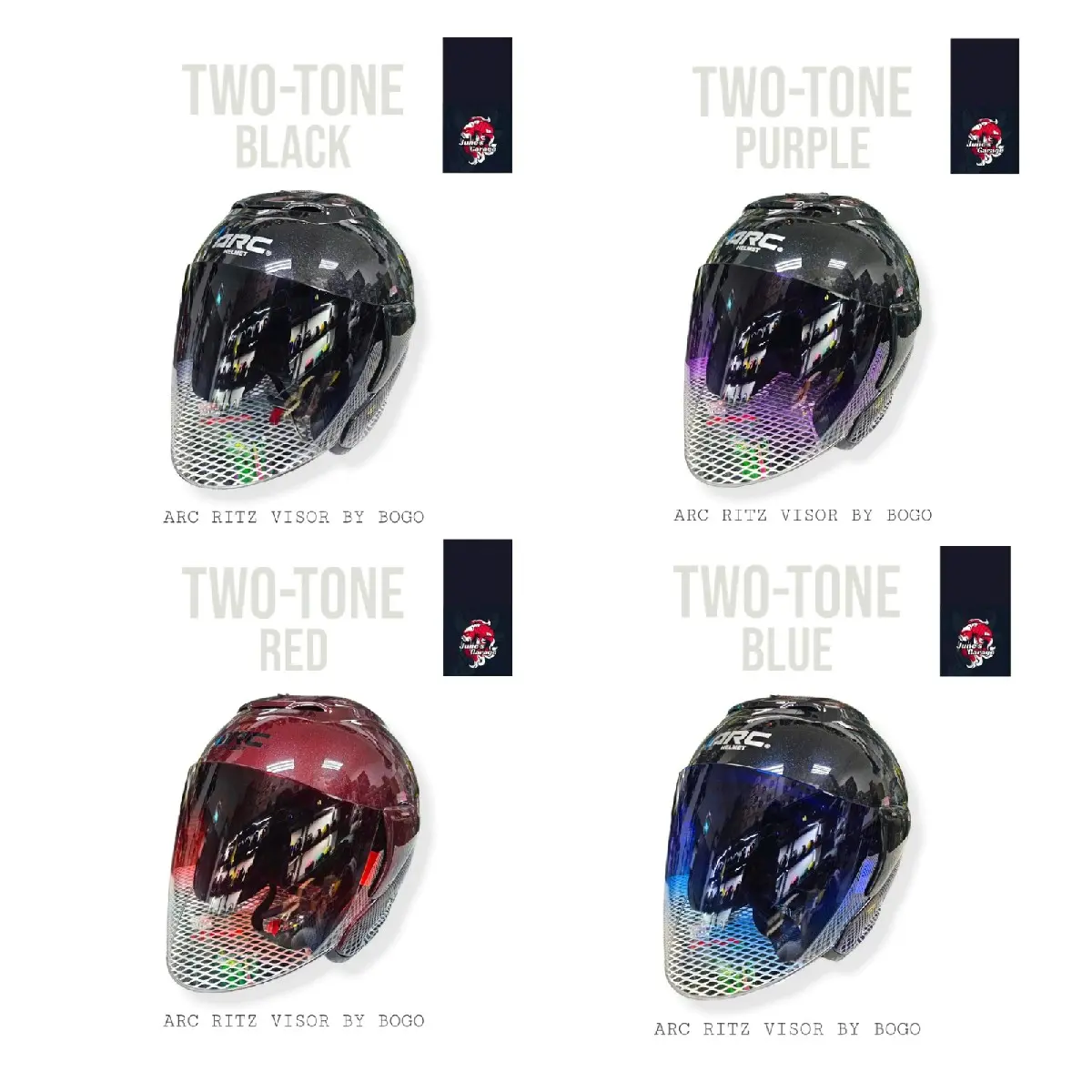 ARC Ritz V1 and V2 two-tone visor for helmet