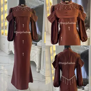 IENJEFASHION Amira Dress Kondangan Viral Mermaid Elegan Mewah Full Payet Gaun Brokat Formal Panjang 140cm untuk Pesta Natal BajuKondangan DressKondangan Termurah