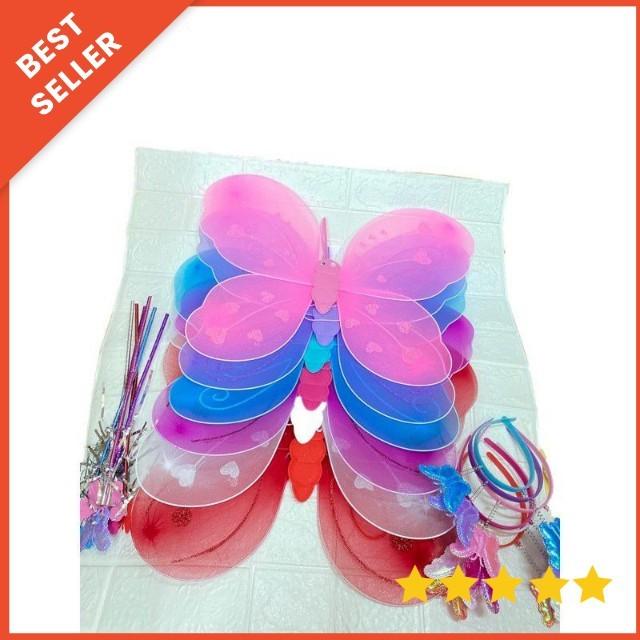 ZHAFIRA KIDS STORE - 1sett 4in1 SAYAP PERI KUPU KUPU LED SAYAP TONGKAT BANDO ROK TUTU / SAYAP PERI / FAIRY WING KOSTUM PESTA KARNAVAL PENTAS Aksesoris Fashion ZHAFIRA KIDS STORE - 1sett 4in1 SAYAP PERI KUPU KUPU LED SAYAP TONGKAT BANDO ROK TUTU / SAYAP PERI / FAIRY WING KOSTUM PESTA KARNAVAL PENTAS Aksesoris Fashion