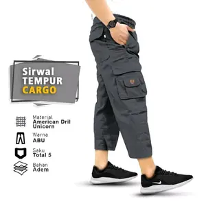 Celana Sirwal Cargo Tempur Pria Dewasa Muslim