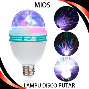 MIOS Lampu Disco Putar E27 LED dengan Efek Cahaya Warna-warni untuk Pesta dan Acara Khusus