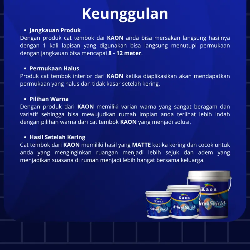 KAON Paint - Cat Tembok Pelapis Dinding Athena Shield 5KG Paint Putih Anti Mengapur 1