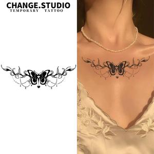 Hình Xăm Tạm Thời, Thiết Kế Hình Bướm Dâu Tây, Dành Cho Ngực Và Lưng, Không Thấm Nước, Không Sợ Ma Sát, Kéo Dài Trong 15 Ngày Miếng Dán Hình Xăm