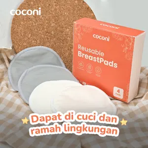 COCONI Penyerap ASI Cuci Ulang Washable isi 4 Pcs l Reusable Breastpads