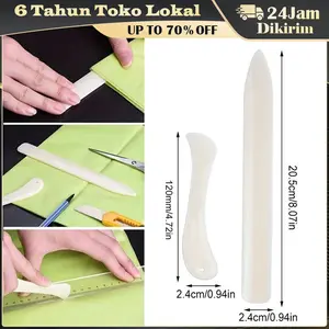 2Pcs/Set Bone Folder / Alat Pelipat Kertas dan Kulit untuk Membuat Garis Lipatan / Alat Creaser dan Scorer untuk Scrapbook