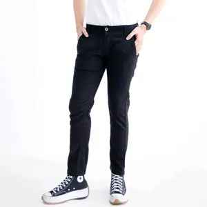 tren'co celana chino chinos panjang pria celana harian celana kerja slim fit