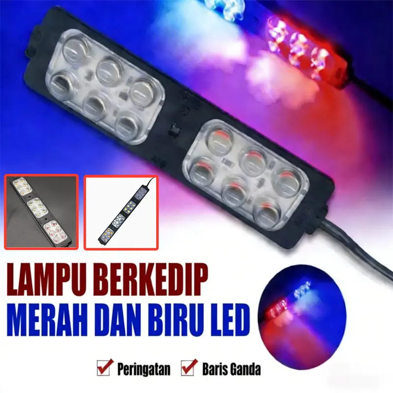 Lampu Kolong Plasma Flash Strobe 12/18/24 Mata LED DC 12V Universal Untuk Semua Motor Mobil Lampu Kedip Dashboard Efek Strobe Terang Terang Tahan Lama Hemat Daya