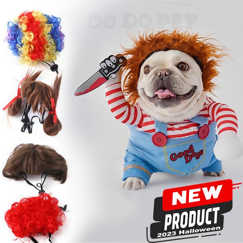 DODO Tóc Giả Hóa Trang Vui Nhộn Cho Chó Con 2-5kg Phụ Kiện Đội Đầu Polyester Bền Quần Áo Thú Cưng Chủ Đề Halloween Size XS S M L XL