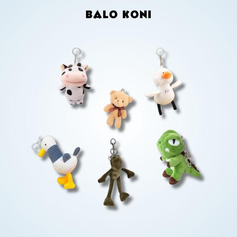  Móc khóa hình gấu bông phi hành gia khủng long ếch vịt bò sữa MK01 