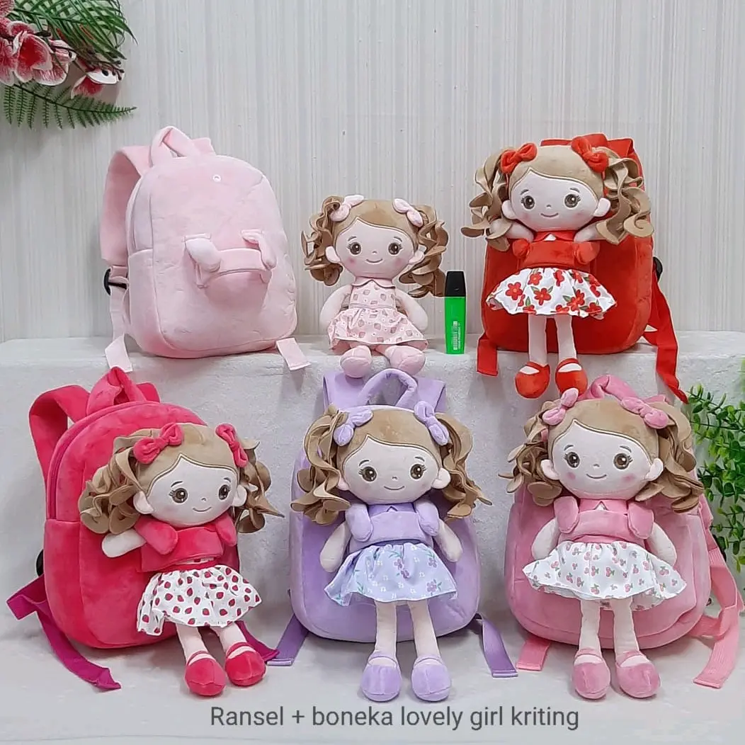 Tas Ransel + Boneka Lovely Girl kriting