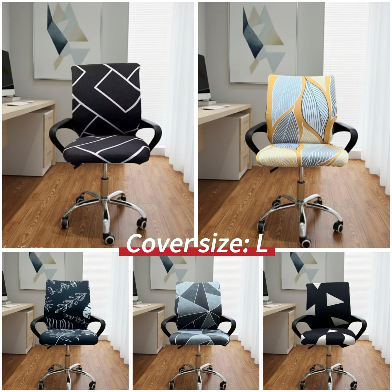 ( Jual SARUNG Bukan KURSI ) Sarung pelindung kursi kantor elastis / Cover kursi kantor size: L