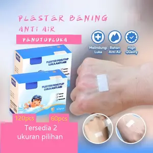 Plester Luka Transparan Isi 60 Pcs Anti Air untuk Pelindung Bakteri dan Bekas Luka