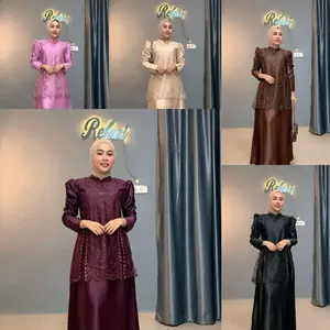 Reffa Dress Gamis Pesta Kondangan Brokat 2026 Gamis Wanita Lebaran Mewah Elegan Baju Brokat Viral Kekinian