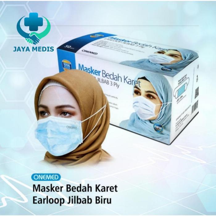 Gambar Masker hijab jilbab medis onemed headloop dari JayaMedishop Kota Administrasi Jakarta Timur Tokopedia