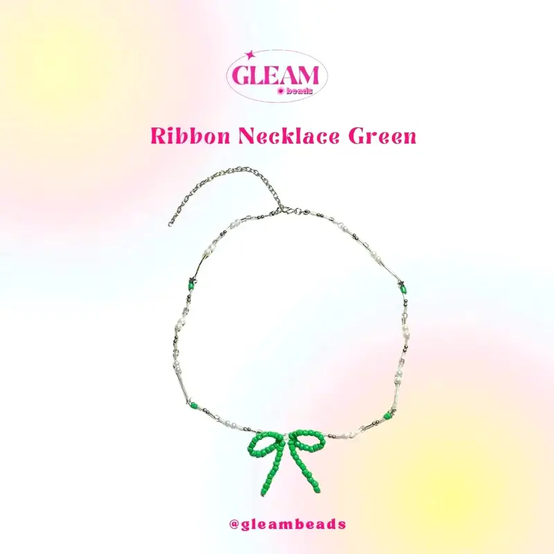 Ribbon Necklace Beads - Kalung Termurah Manik Manik 3