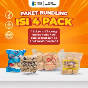 [EXCLUSIVE CICAHAYA BUNDLING MIX 4 PRODUK] Bakso Polos Kecil + Bakso Isi Cincang + Bakso Urat Besar + Bakso Isi Pedas