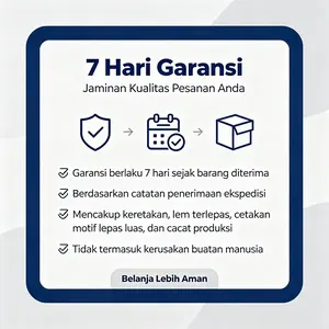 7 Hari Garansi Garansi berlaku 7 hari sejak barang diterima
