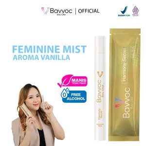 BAVVOC Feminine Spray Wanita Wangi Lembut Vanilla Non Alkohol Aman untuk Kulit I BPOM I Halal
