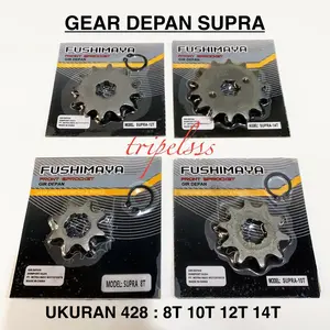 Gear gir Depan Supra / Supra X 125 / Supra Fit new / Karisma / Revo / Blade / WIN / Grand / Prima 428 8T 10T 12T 13T 14T 15T