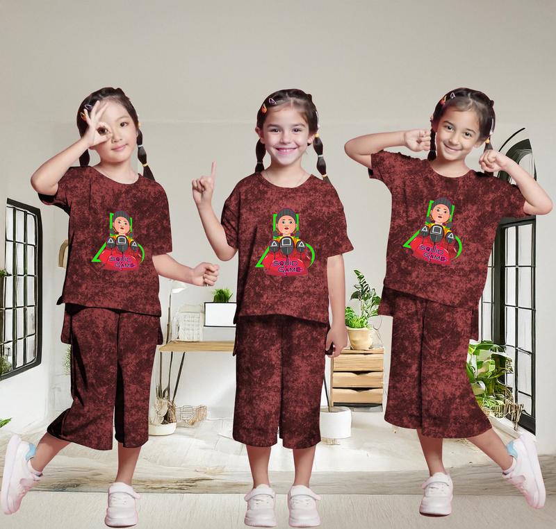 Setelan Kulot Wash Anak Perempuan SG 5-13 Tahun Sablon DTF HOODIE KIDS 5