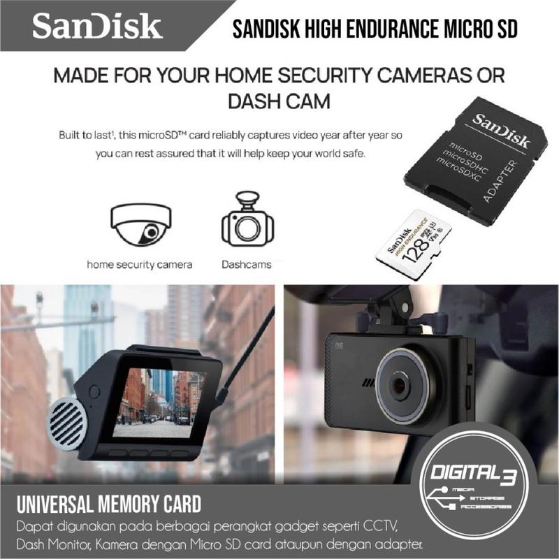 Sandisk High Endurance Micro SD Memory Card CCTV 32GB 64GB 128GB 256GB 1