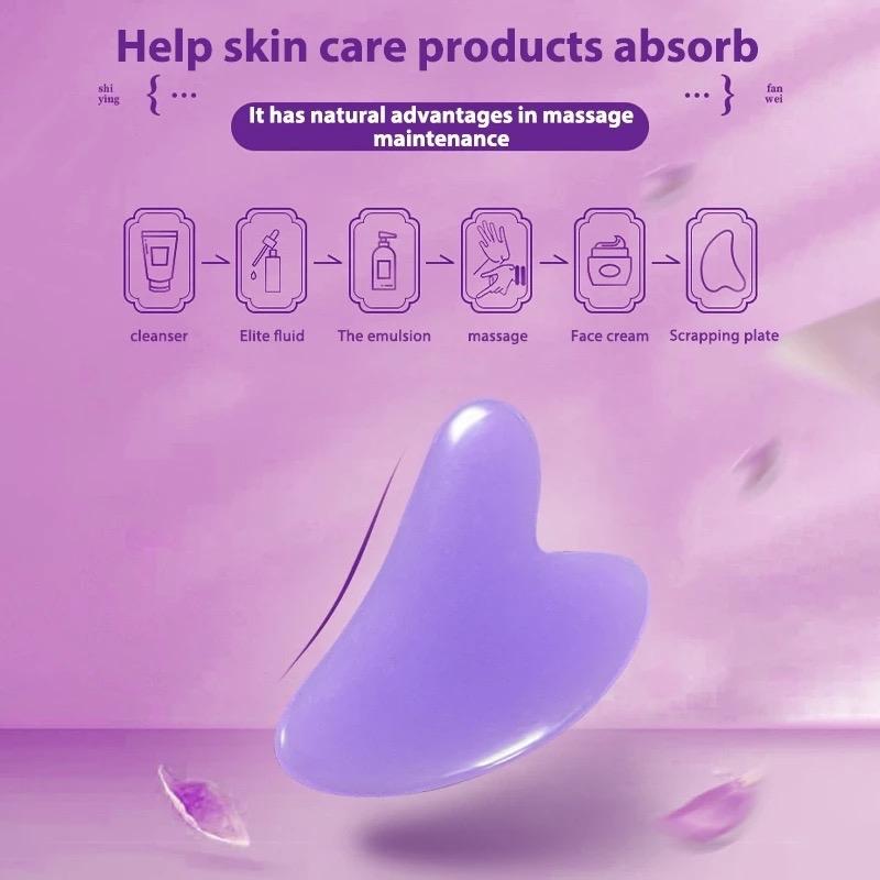 BeMean - Resin Guasha Beauty Gua Sha untuk Kecantikan Wajah - Pengencang, Terapi Wajah 3