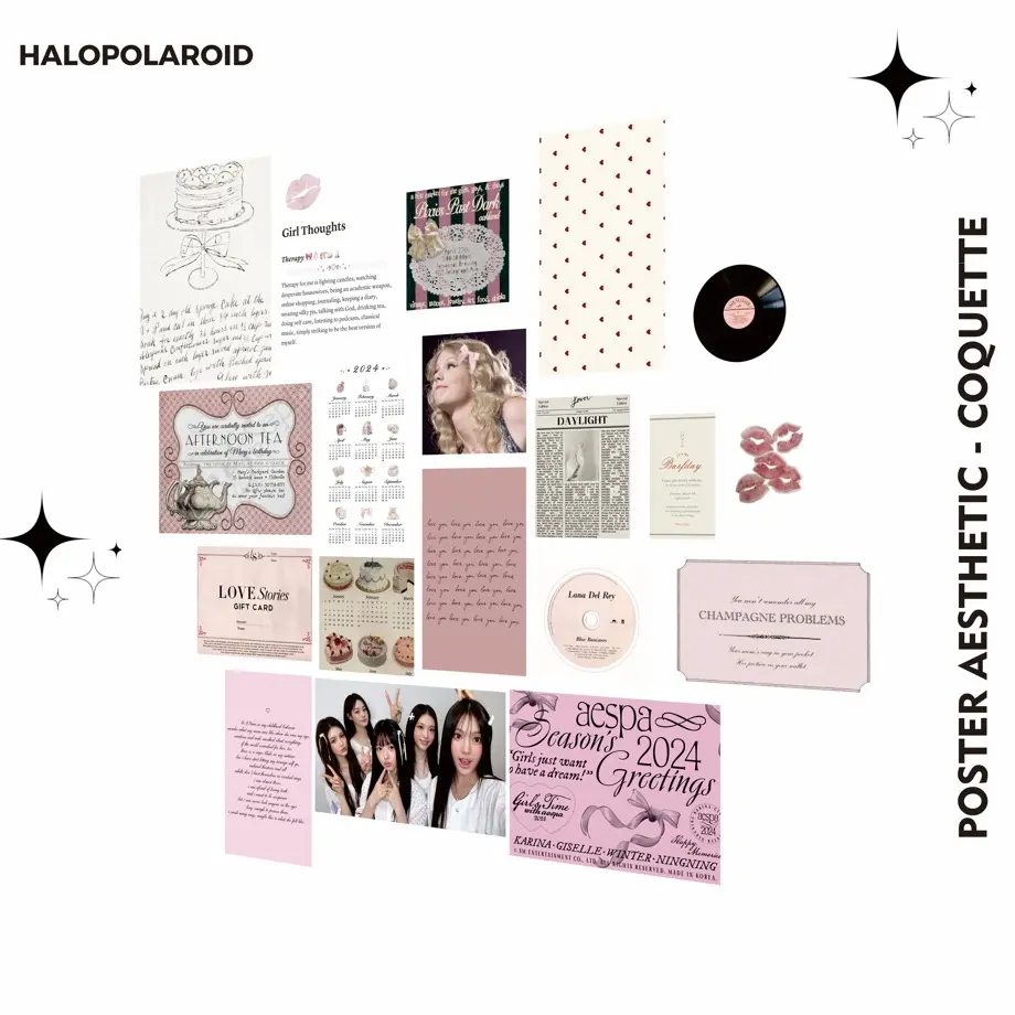 [HALOPOLAROID] Poster Aesthetic COQUETTE 19 Pcs Hiasan Estetik Dinding Wall Decor Aesthetic - Halo 35