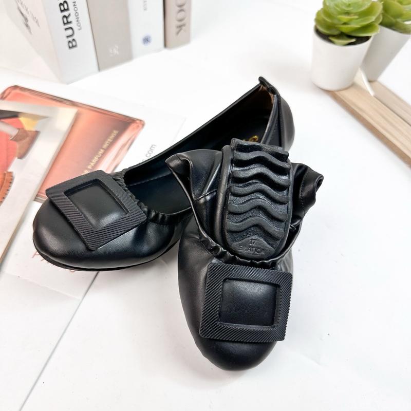 Sepatu Wanita Flat Shoes Balet Gratica AP 0079 Karet Hitam 2