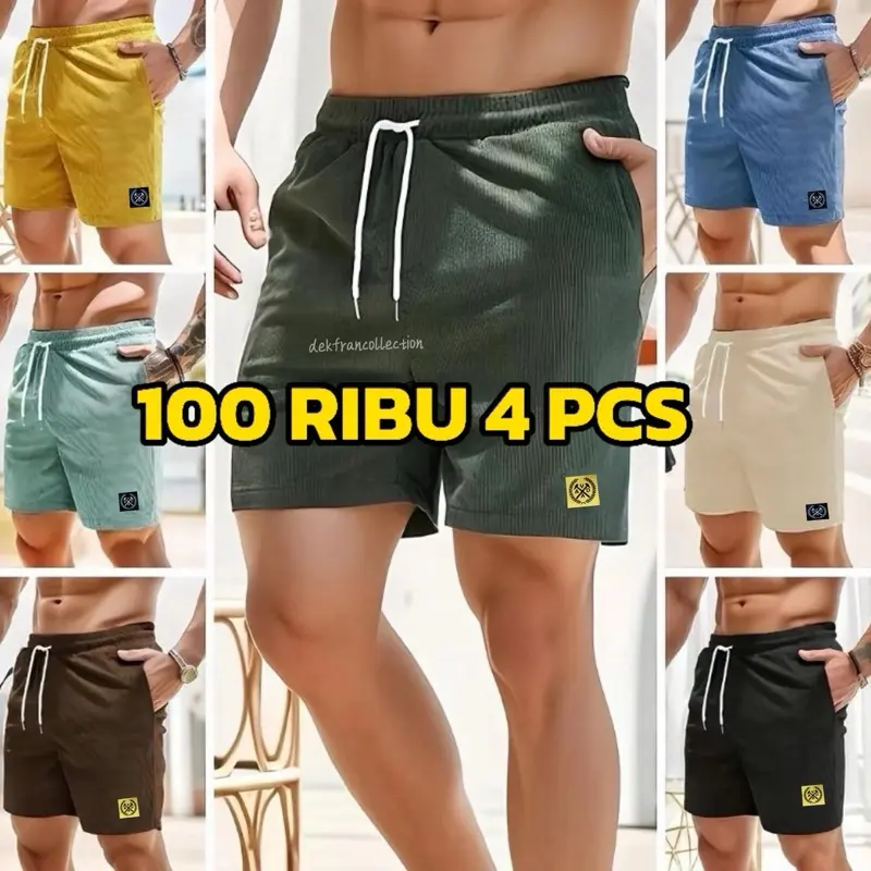BANTING HARGA 100 RIBU DAPAT 4 CELANA PENDEK CORDUROY SHORT SURFING CELANA PENDEK PRIA DISTRO NYAMAN CASUAL